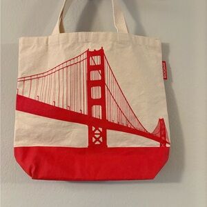 Red Bridge Design Tote Bag